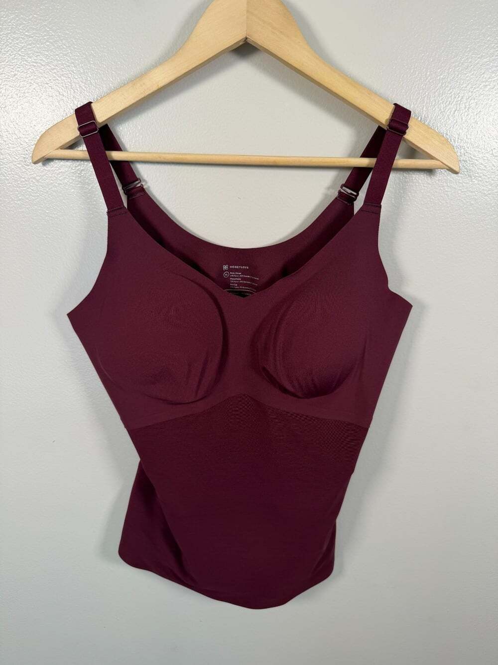 Honeylove LiftWear Cami Wireless Bra Shapewear Tank Top XL Tummy Control Fig